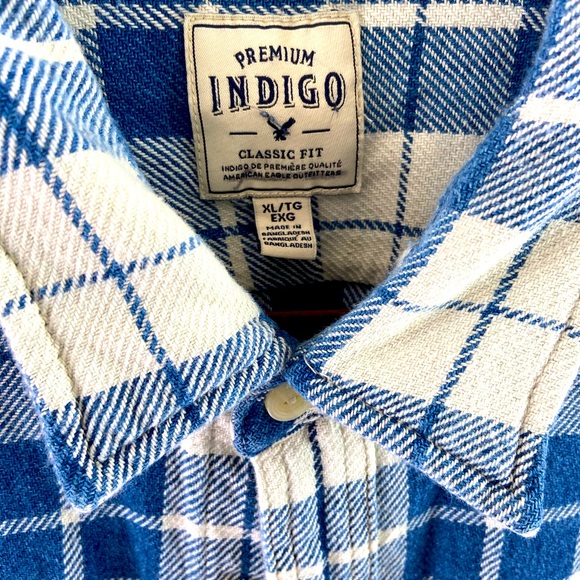 Indigo Plaid Button Down - Picture 5 of 6